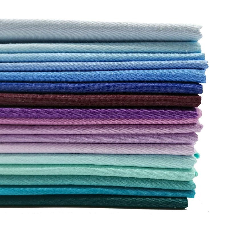 iNee Aurora Solids Fat Quarters Quilting Fabric Bundles, 18 x 22 inches, (Aurora Solids) - Image 2